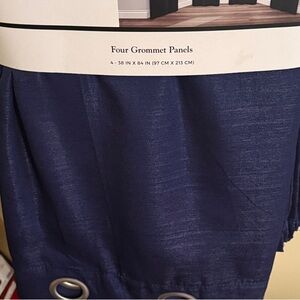 Elegant Blue Grommet Curtain Panels